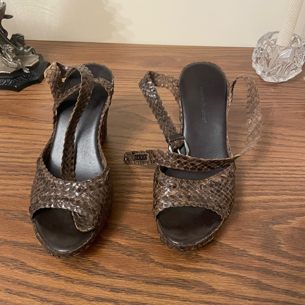 Roberto Del Carlo Brown Heeled Sandals